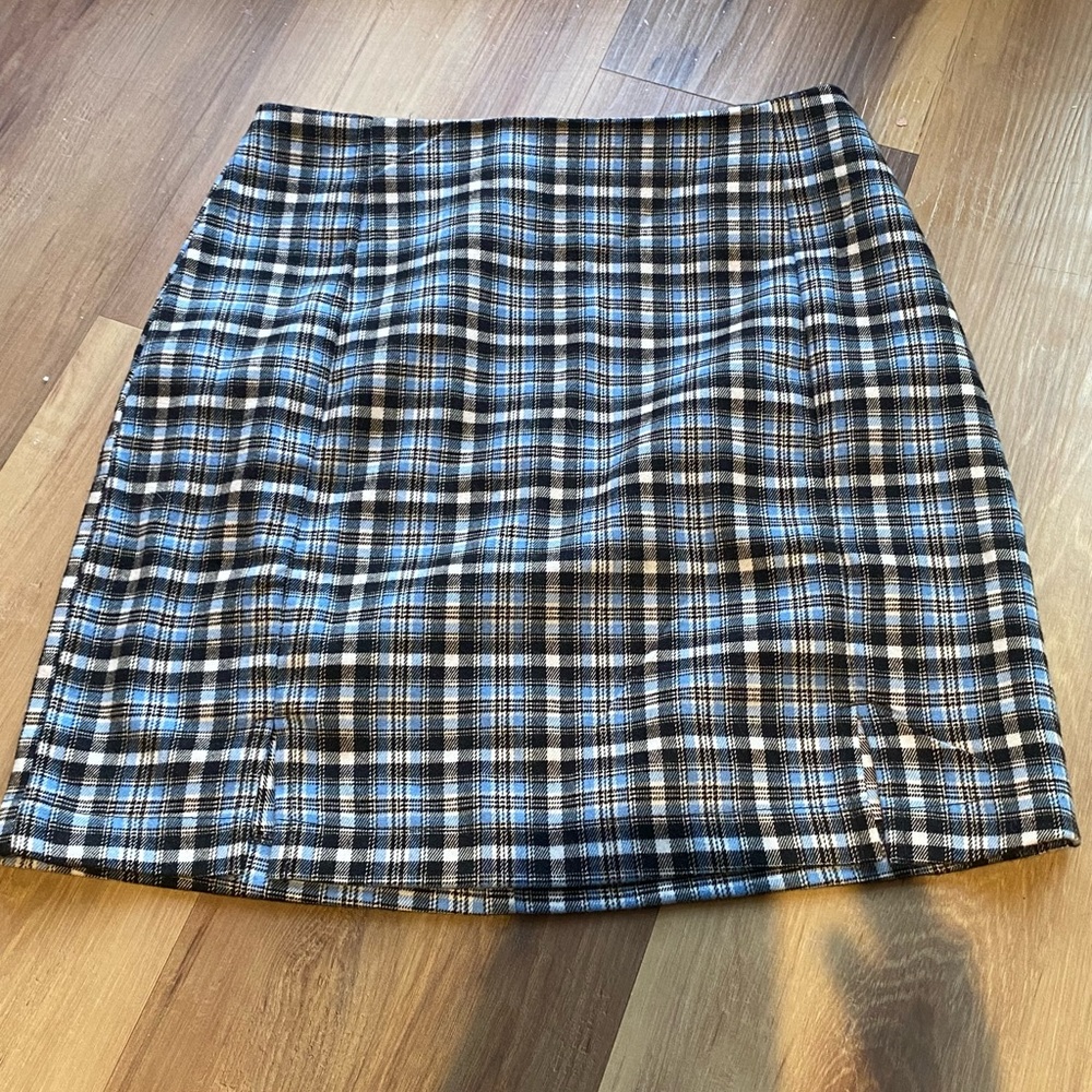 Blue plaid skirt size smallDONATED